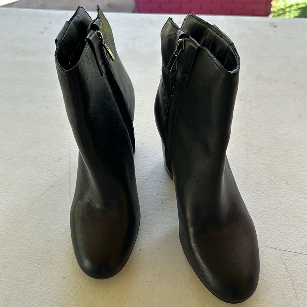 Like new real leather booties